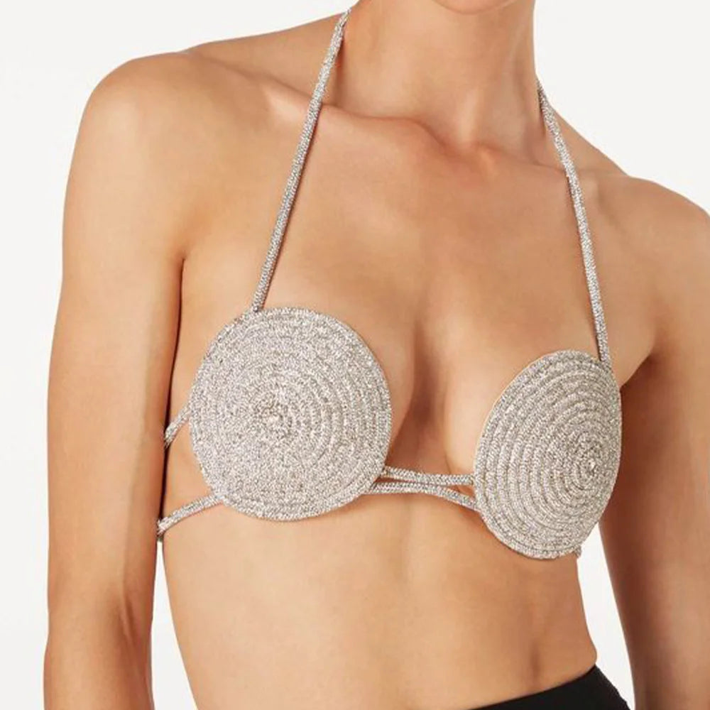 Stonefans Sexy Rhinestone Body Chain Bra Harness Lingerie for Women Festival Accessories Crystal Bikini Bra Underwear Jewelry