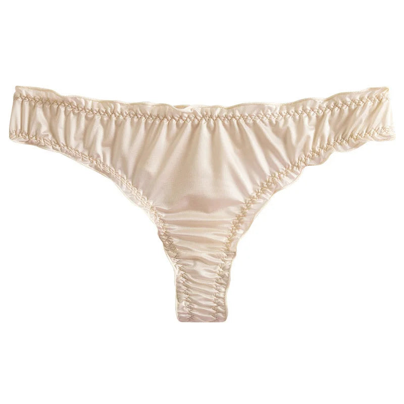 Women’s Ice Silk Summer Thin Seamless Thong – Breathable Invisible Briefs