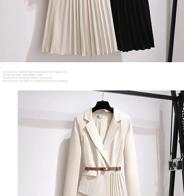 Elegant Slimming Long Sleeve Dress For Women 2024 Autumn New Style French Suit Style Warm Soft System Clothing