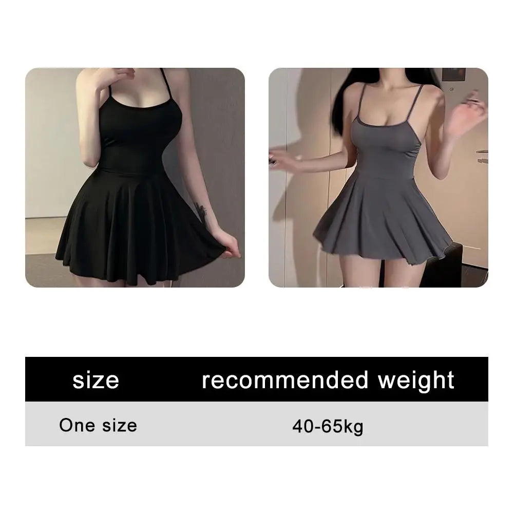 Sexy Women Pleated Micro MINI Dress Bandage Smooth Uniform Slip Mini Dress Night Club Outfits Allure Ruffled Dress Backless