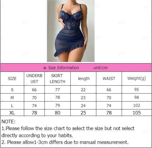 Transparent Underwire Bra Erotic Set Sexy Fairy Lingerie Women's See Through Lace Nightdress Pajamas Sets Delicate Sexy Nighty