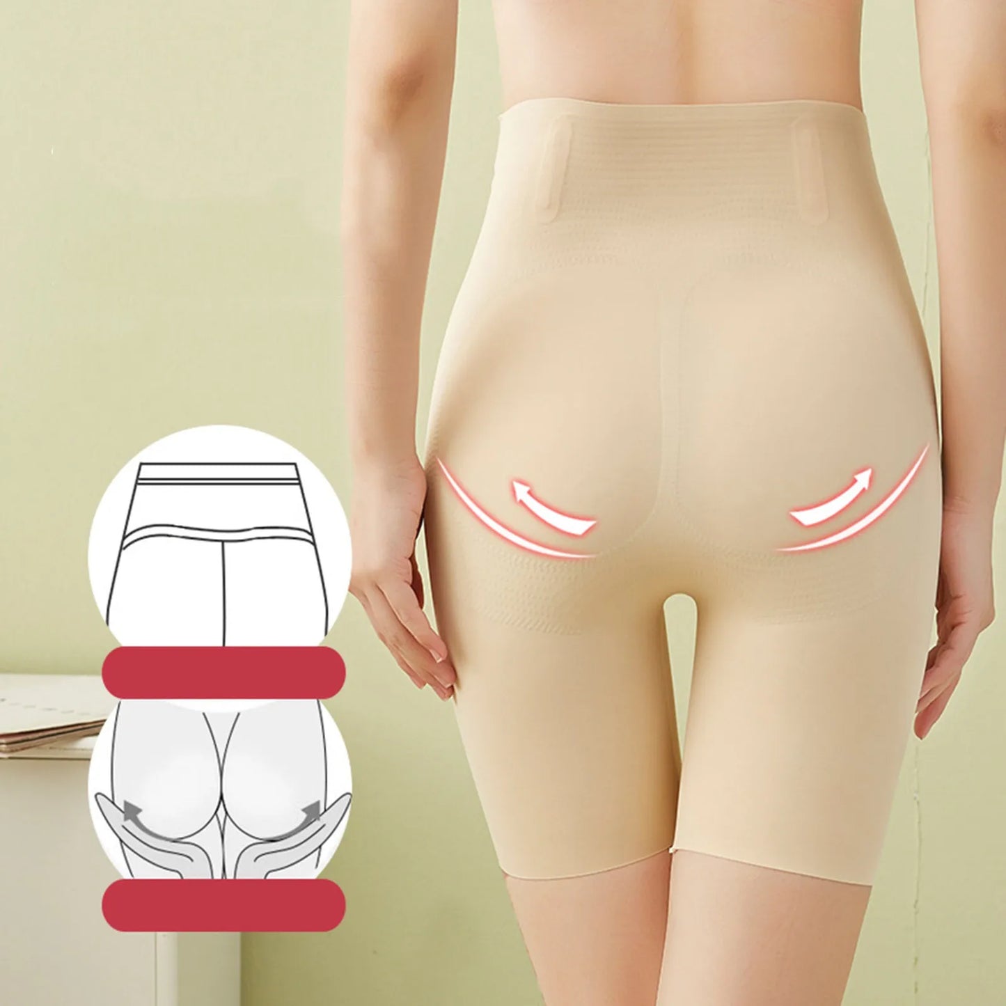 Women Body Shaping Panties Boyshort High Waist Abdominal Postpartum Underpants Tummy Control Plus Size Underwear Shapewear