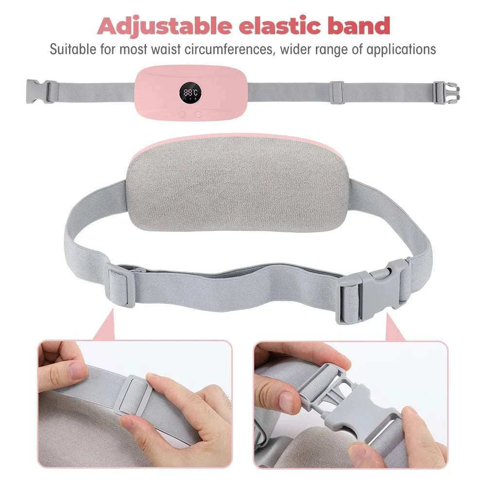 Electric Heating Waist Massage Belt Abdominal Menstrual Heating Pad Belly Warm Palace Belt for Period Cramp Relief