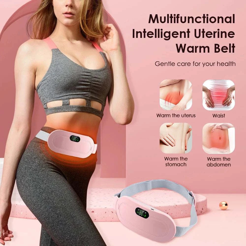 Electric Heating Waist Massage Belt Abdominal Menstrual Heating Pad Belly Warm Palace Belt for Period Cramp Relief