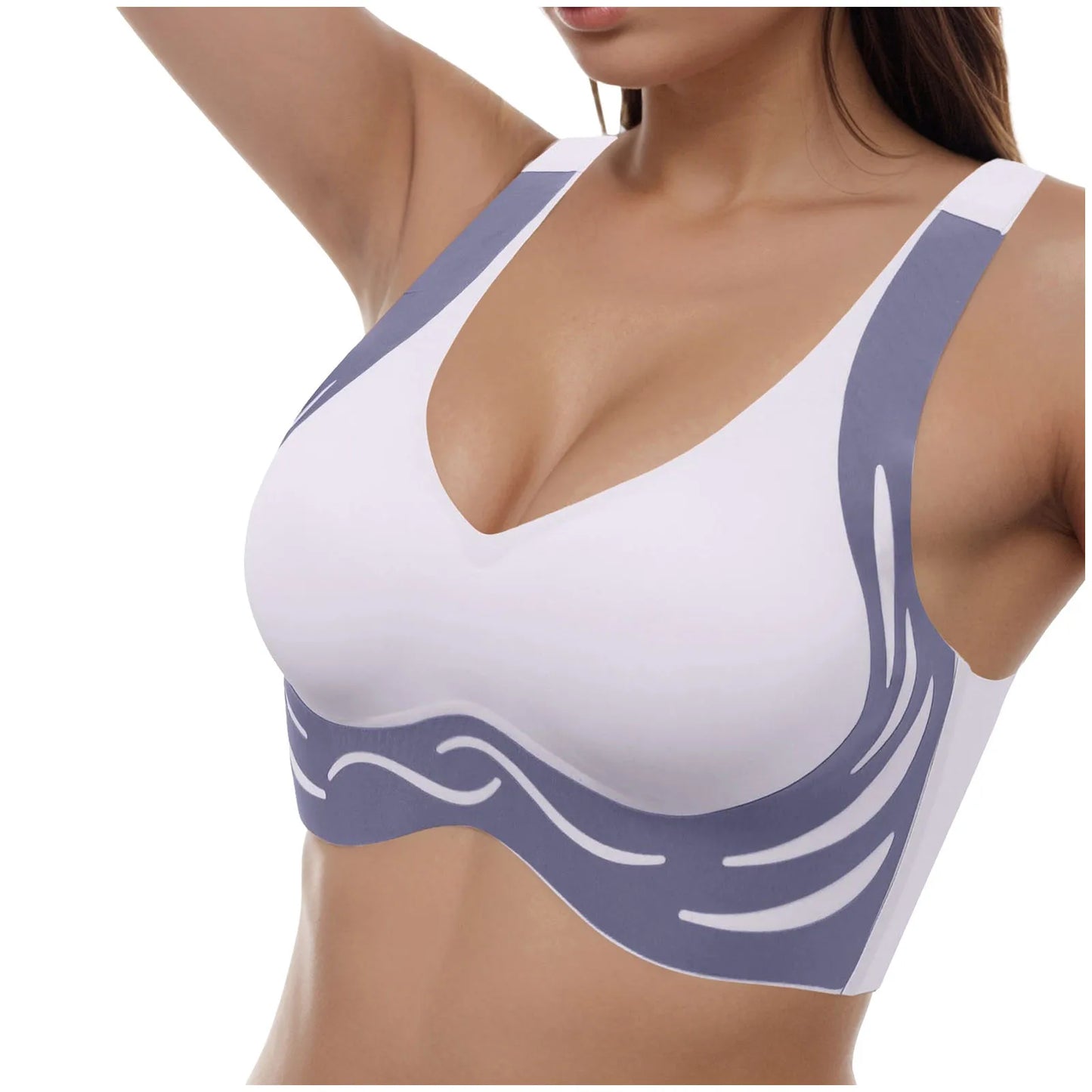 Women Seamless Bras No Underwire Scalloped Push Up Bras Soft Wireless Comfort Bralettes Full Coverage Everyday Bra Running Bra