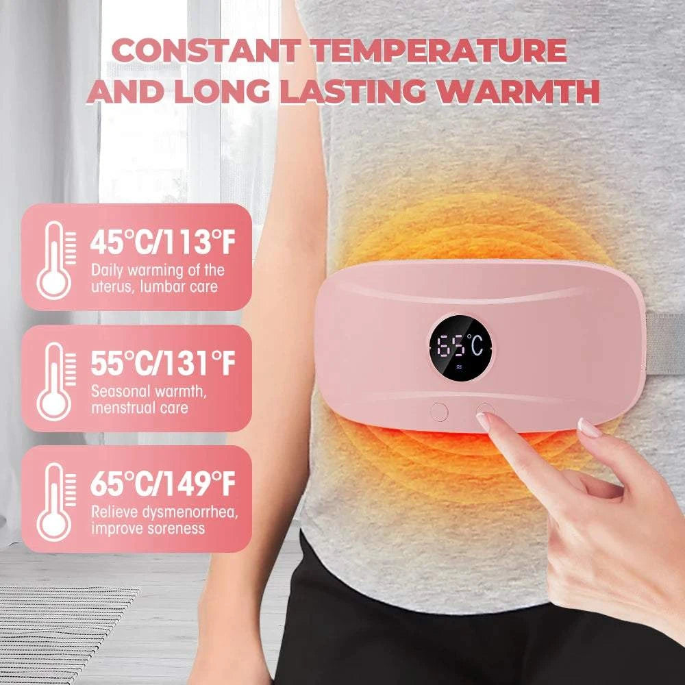 Electric Heating Waist Massage Belt Abdominal Menstrual Heating Pad Belly Warm Palace Belt for Period Cramp Relief