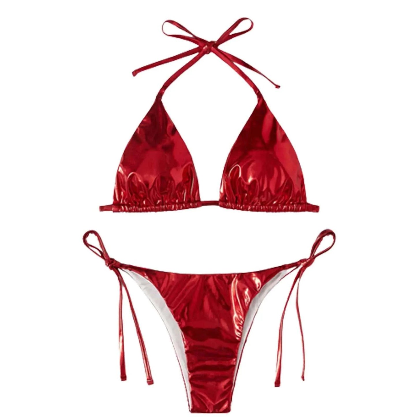 2023 New Mini Swimsuit Biquini Sexy Split Bikini Two Piece Swimsuit Looks Thin Sexy Swimsuit Set Triangle Cup Swimming Beachwear