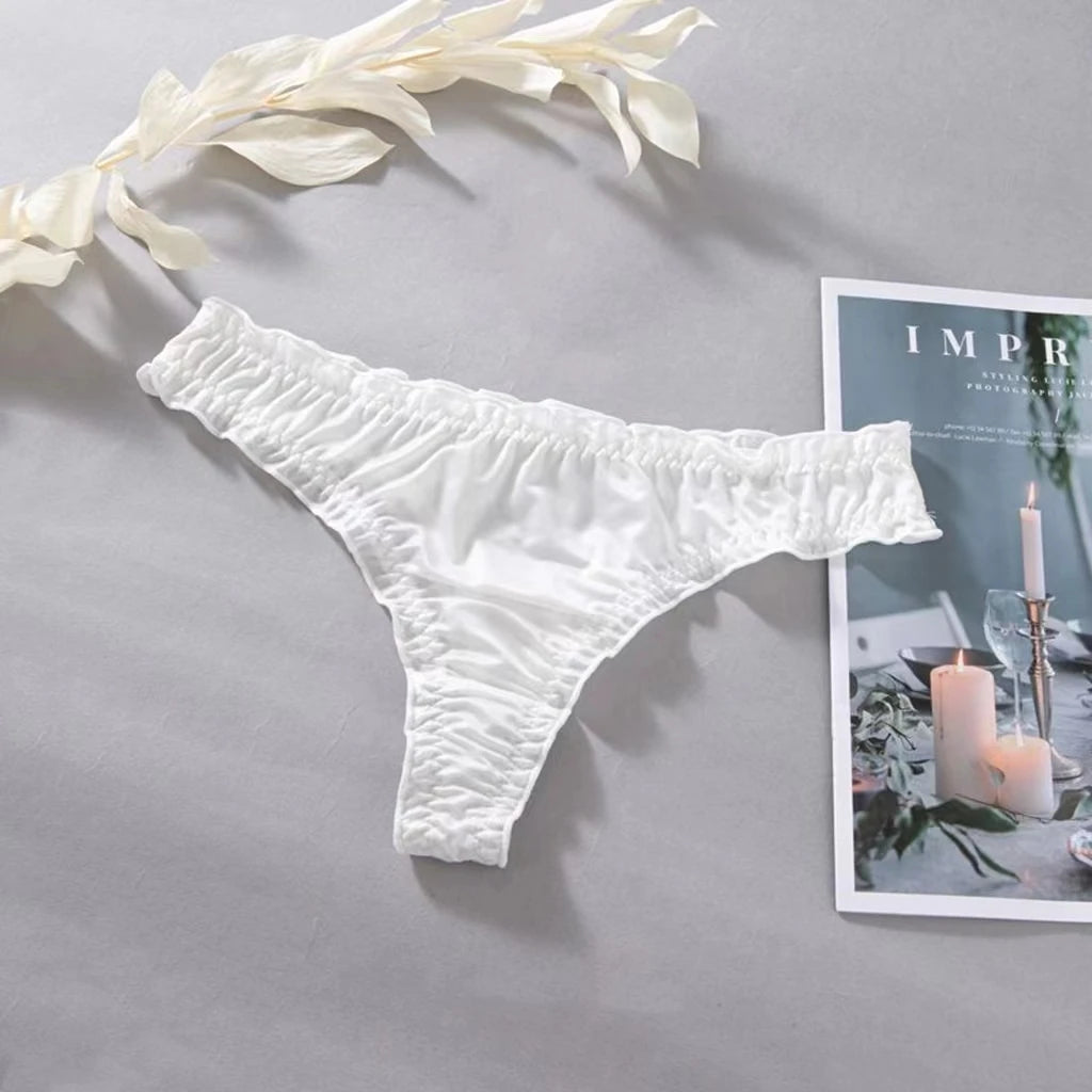 Women’s Ice Silk Summer Thin Seamless Thong – Breathable Invisible Briefs