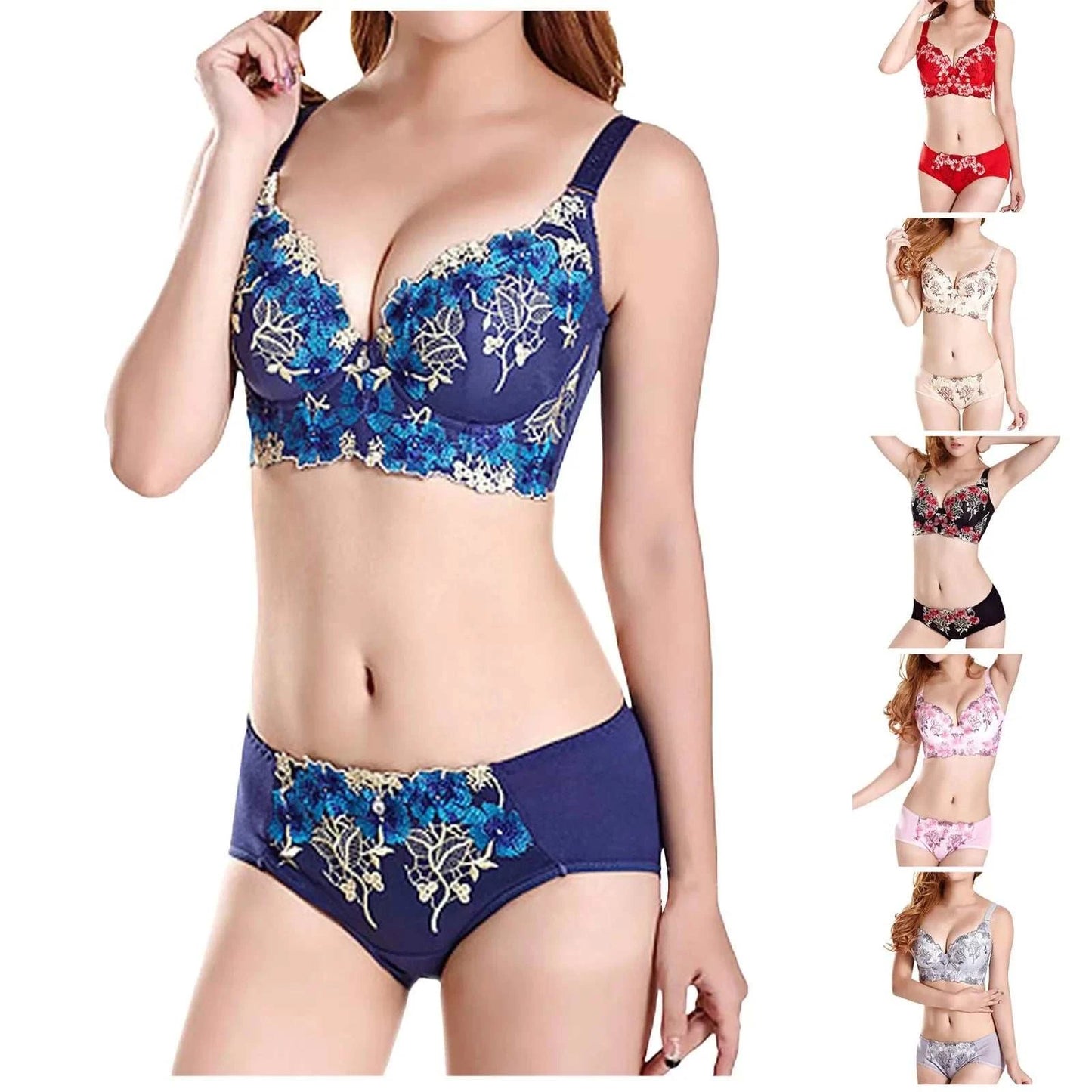 Underwear High Side Bra & Panty Set Women Cute Top And Bottom Set Underwear fashion casual print Women Comfortable Underwear