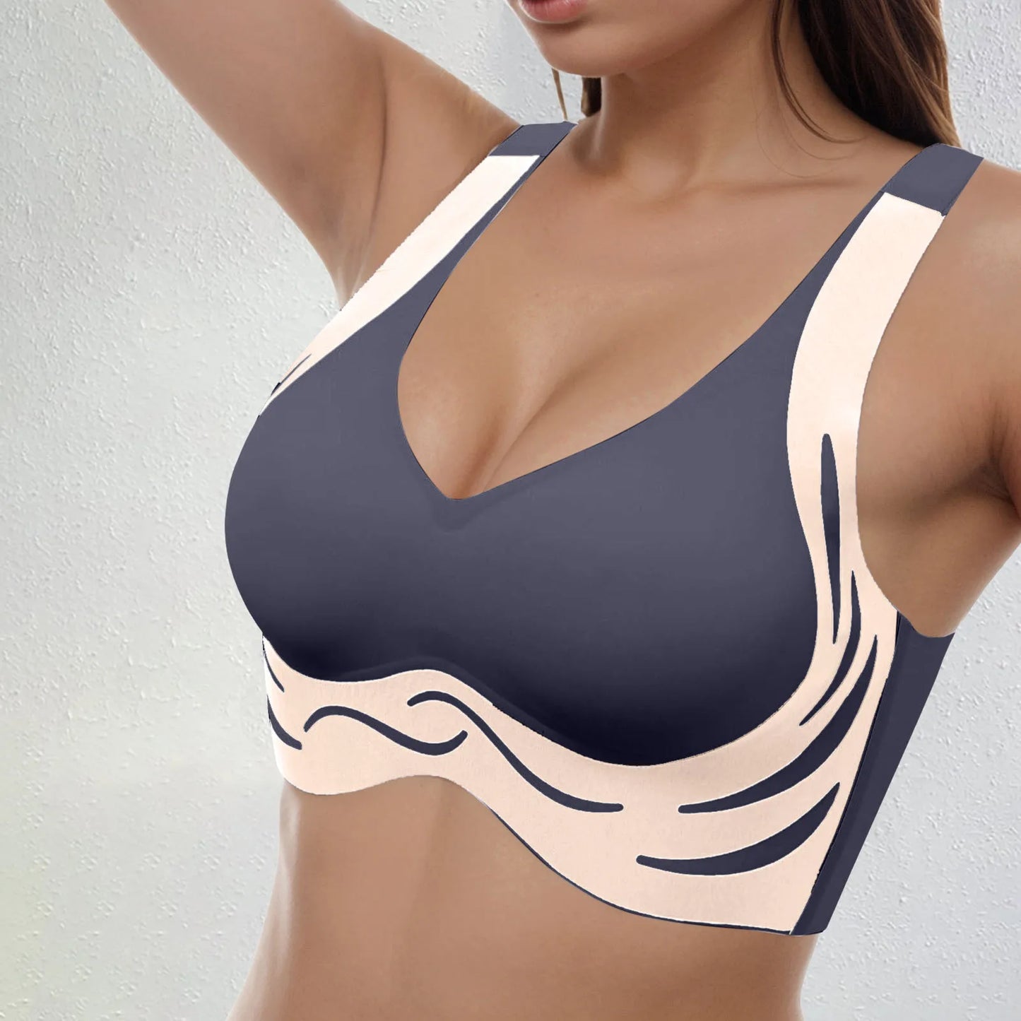 Women Seamless Bras No Underwire Scalloped Push Up Bras Soft Wireless Comfort Bralettes Full Coverage Everyday Bra Running Bra