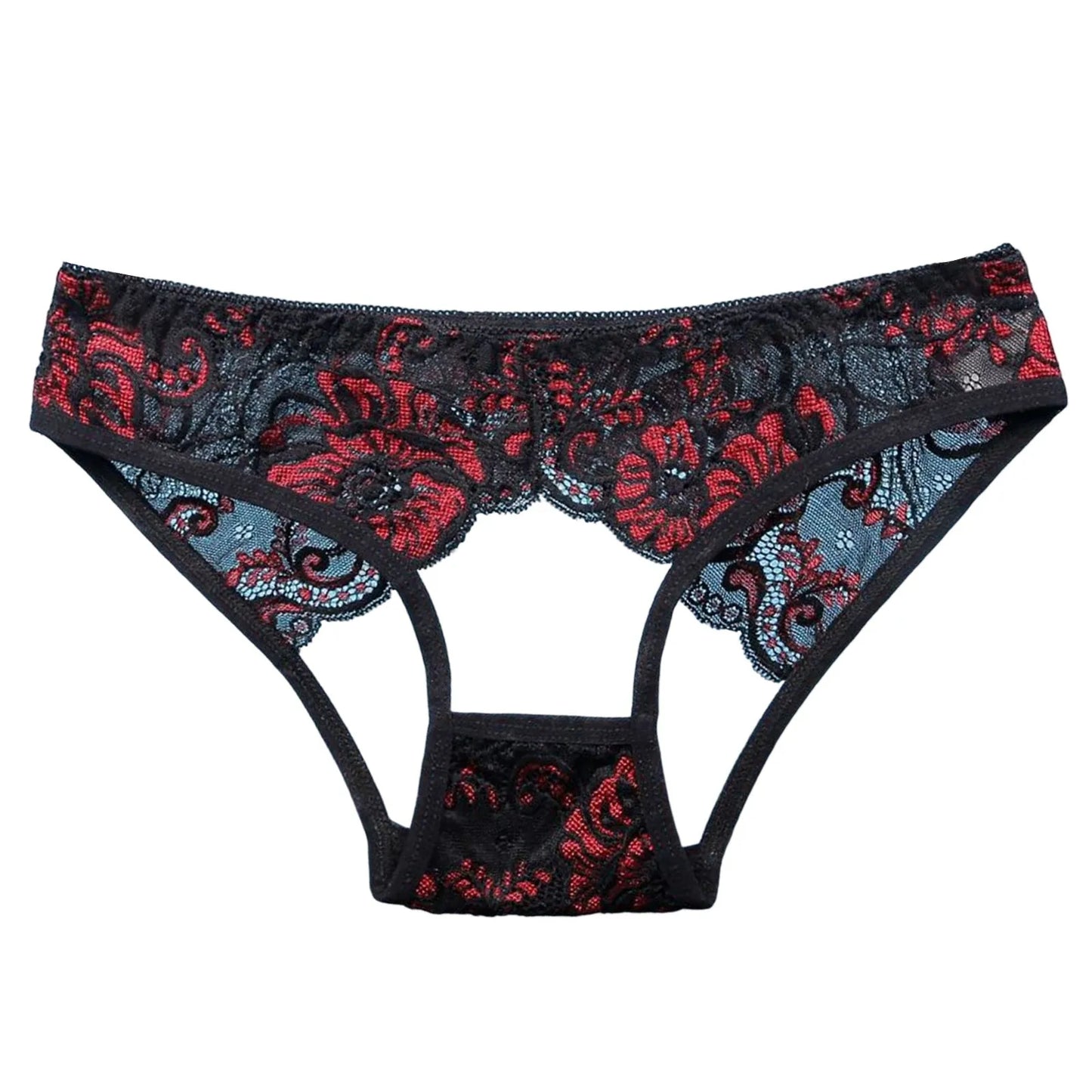 Sexy Hollow Out Underwear For Women Lace Low Waist Hipster Female Floral Embroidered Panties Underpants Sheer Thin Briefs