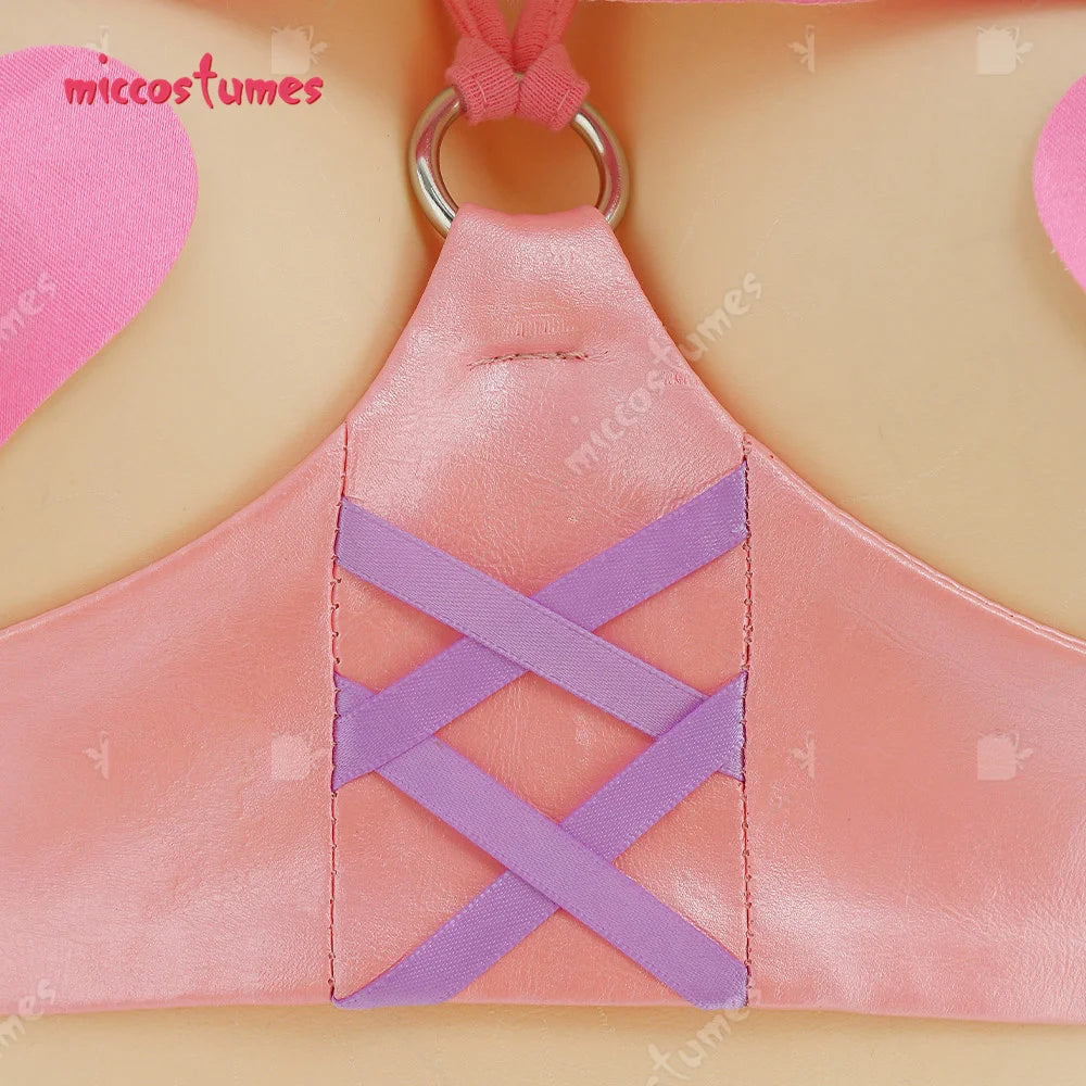 Women Sexy Cosplay Lingerie Rainbow Stripe Long Sleeve Short Tops and Panty with Stockings Sleepwear Sexy Costumes