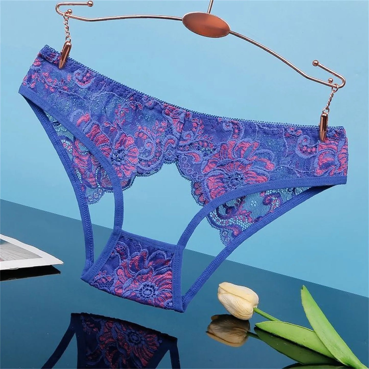 Sexy Hollow Out Underwear For Women Lace Low Waist Hipster Female Floral Embroidered Panties Underpants Sheer Thin Briefs