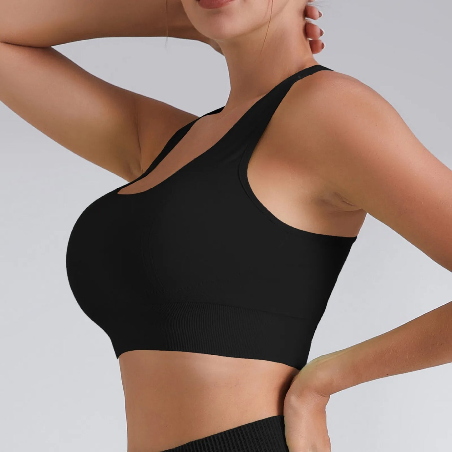 Women Sports Underwear Tight Gym Workout Crop Top Yoga Vest Shockproof With Chest Pad High Strength Fitness Clothing Sports Bra