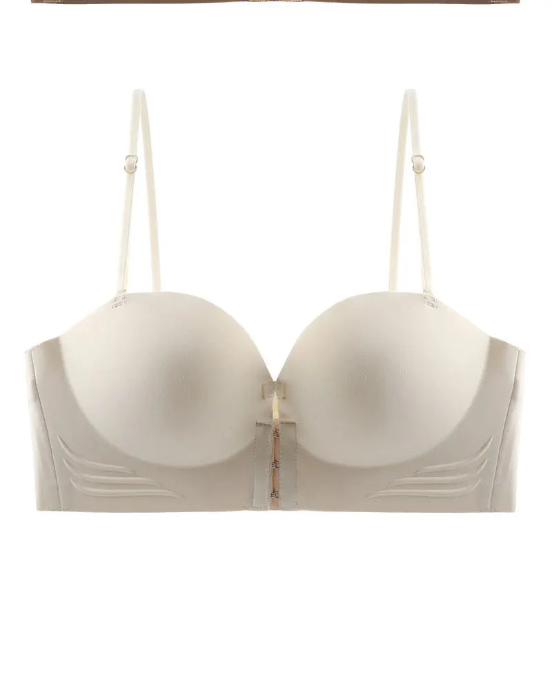 Front-Closure Wireless Cross-Back Posture Support Sports Bra – Breathable Comfort Underwear