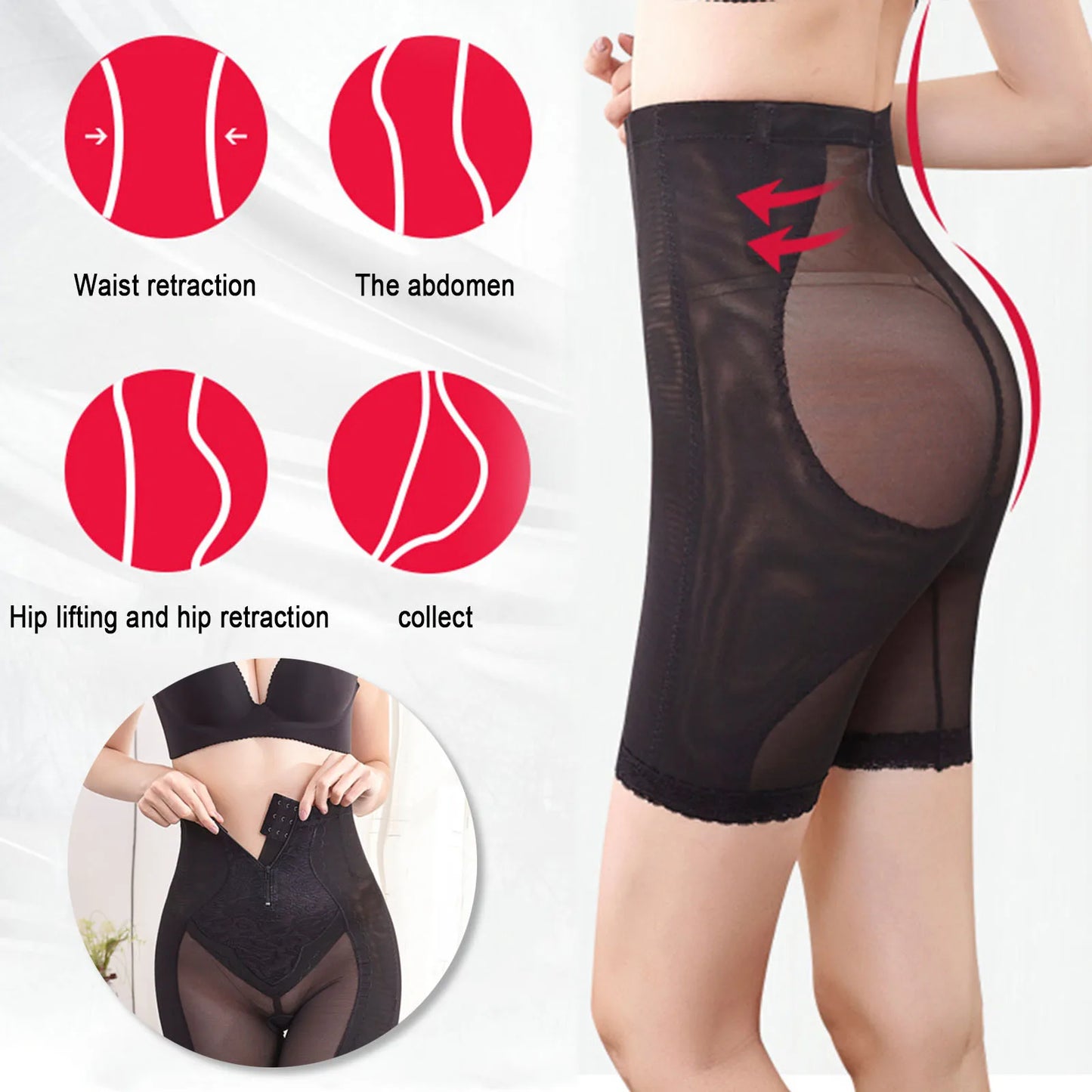 Seamless High Waist Tummy Control Shapewear Panties – Lady Trainer Briefs for Women (Plus Size, Solid Color)