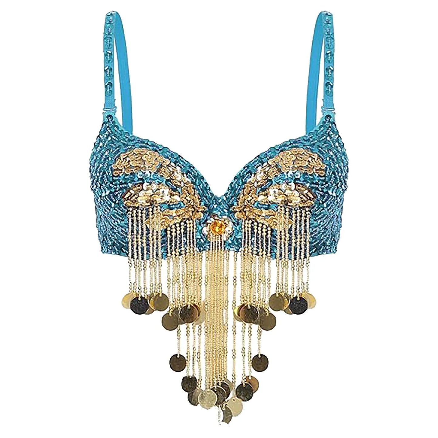 Women Push Up Bra Womens Tassel Glitter Bra Top Boho Festival Party Club Rave Tank Tops Ladies Carnival Belly Dance Bra Brasier
