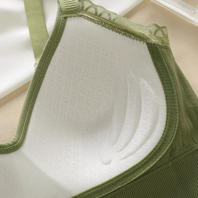 Women’s 2-Piece Ribbed Stretch Bralette & Crop Tank Top Set – Sexy Basic Lingerie