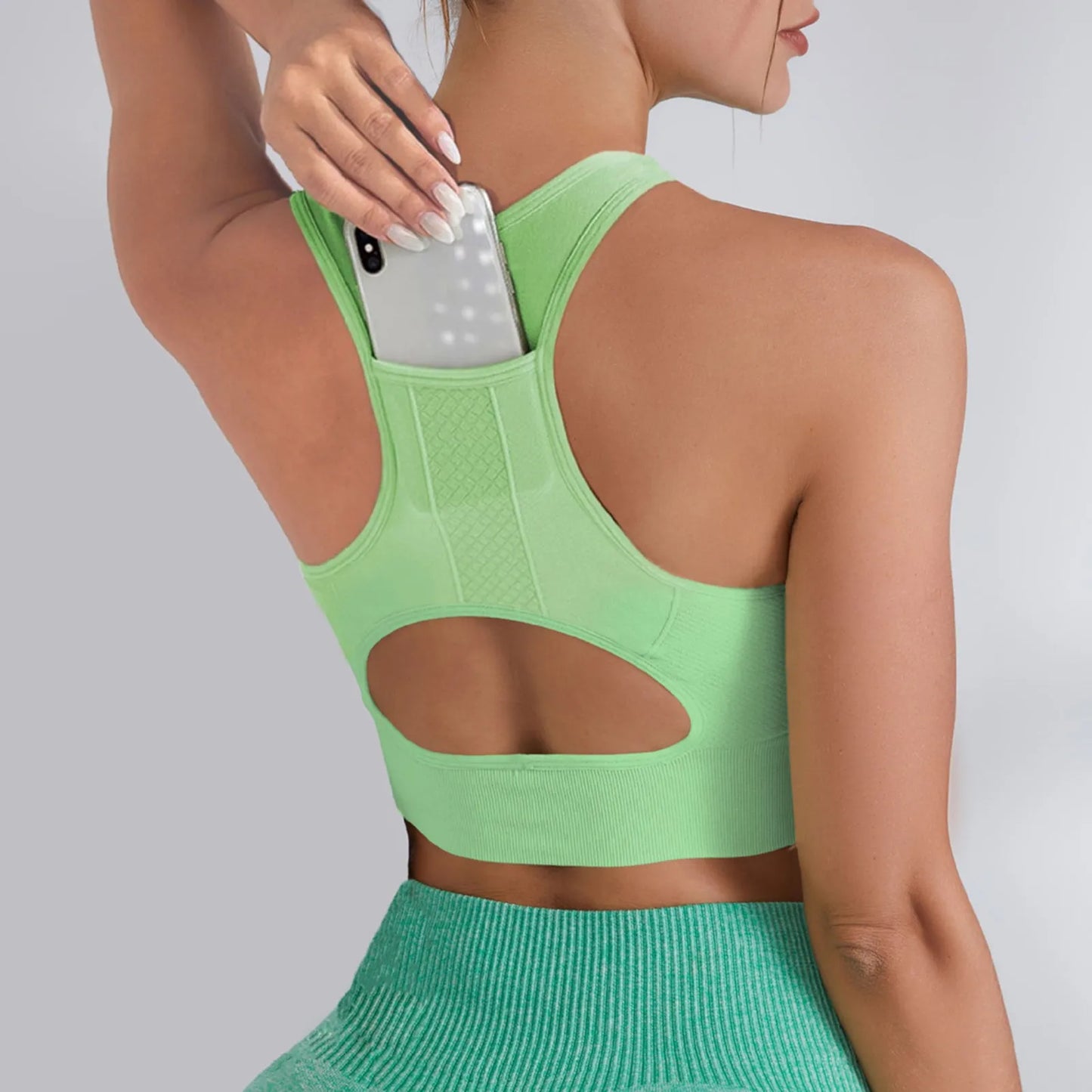 Women Sports Underwear Tight Gym Workout Crop Top Yoga Vest Shockproof With Chest Pad High Strength Fitness Clothing Sports Bra