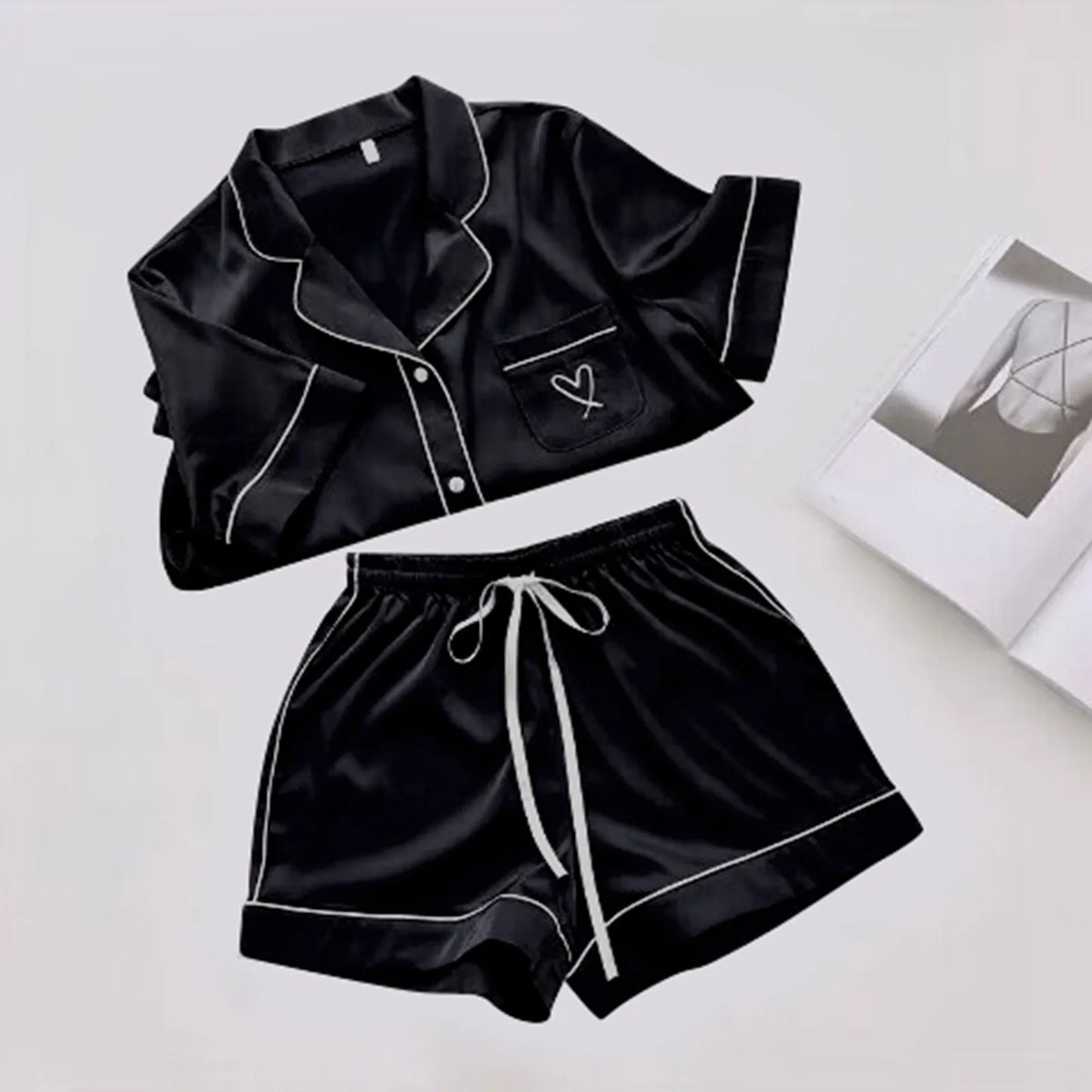 Women Pajamas Autumn Home Clothes Thin Tops And Shorts Suits That Can Be Worn Casual Two Piece Set Sleepwear For Sleeping