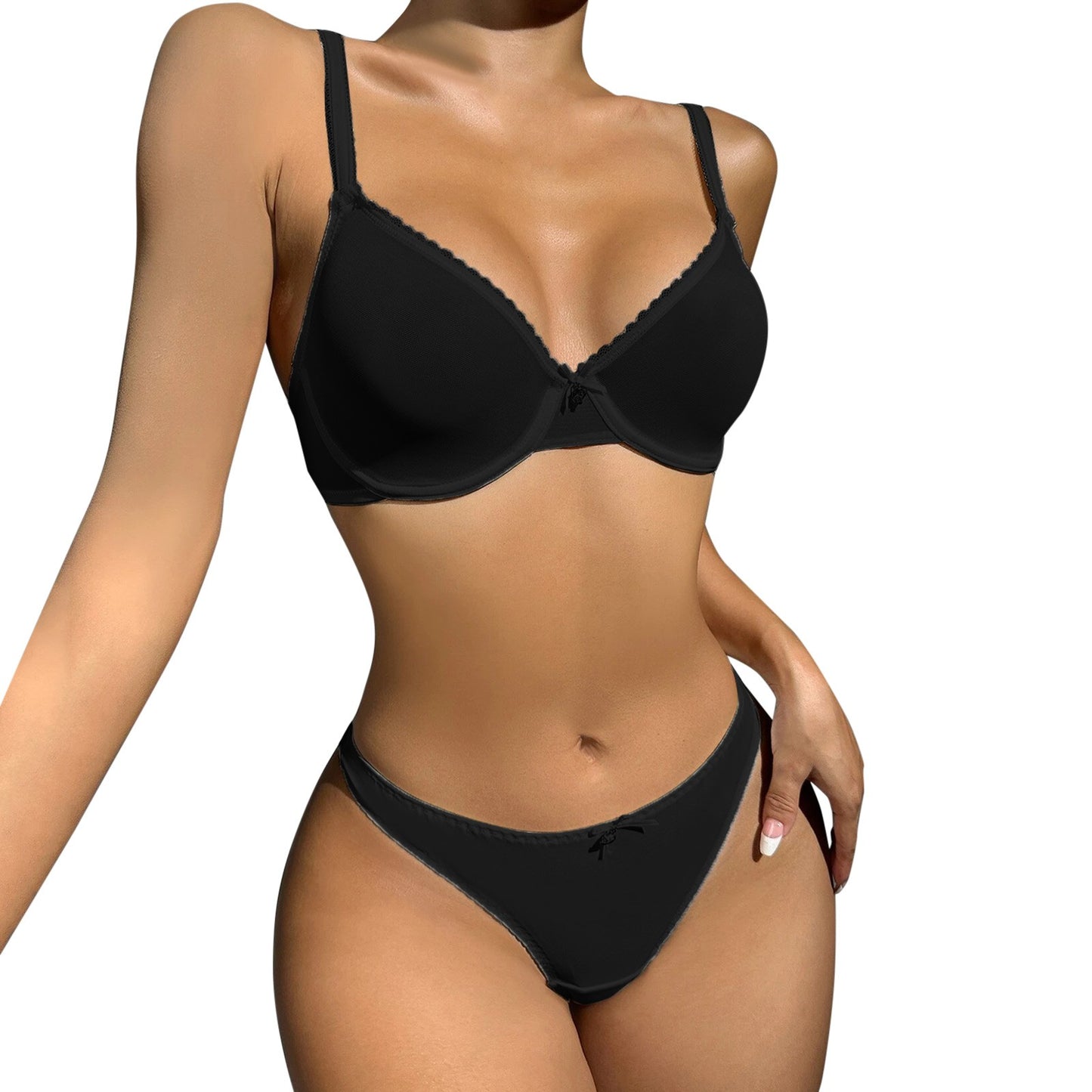 Secret Sexy Lingerie sets women sensual solid color red Bra Set Women Underwear Set Fashion Ladies Bralette Bra+Panties Set