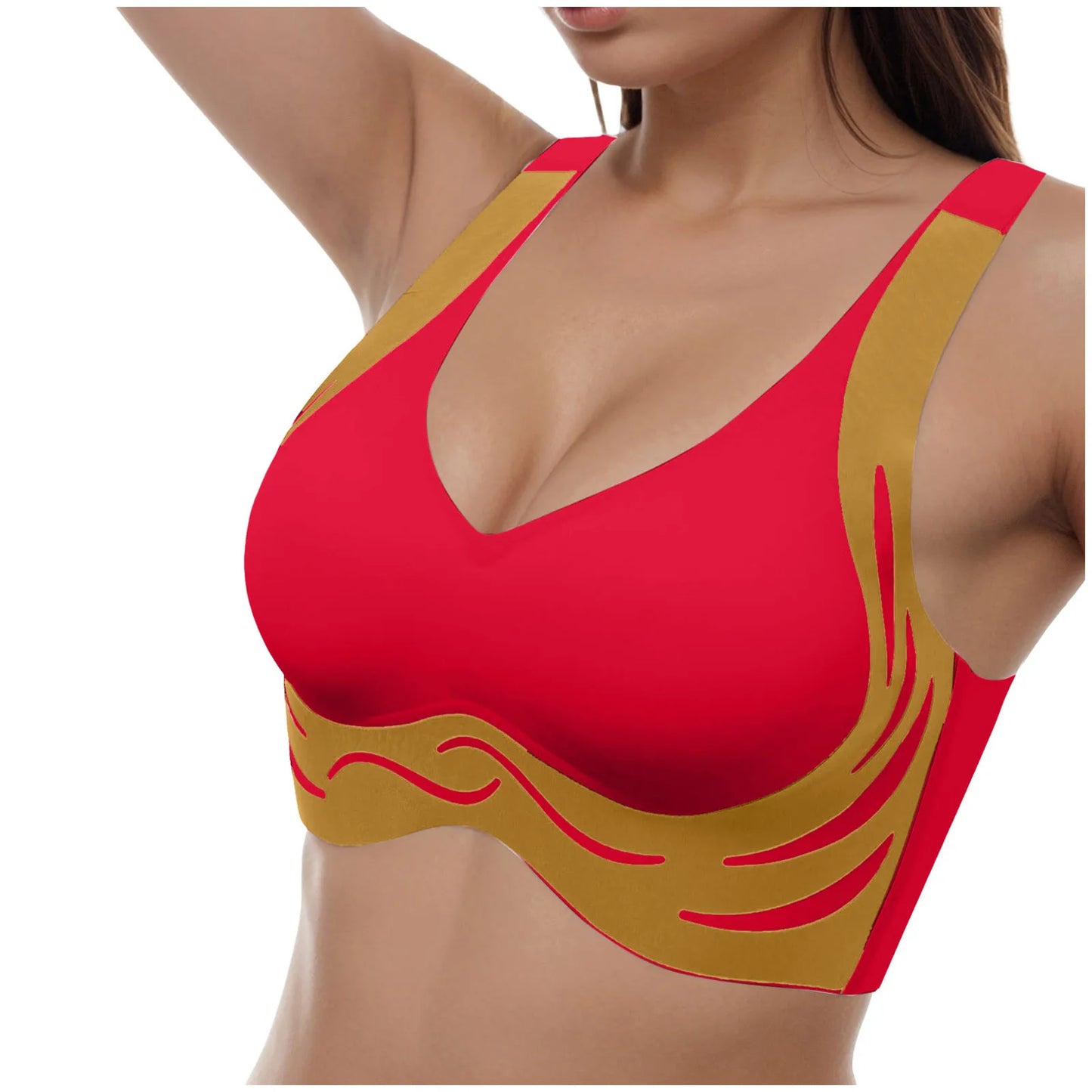 Women Seamless Bras No Underwire Scalloped Push Up Bras Soft Wireless Comfort Bralettes Full Coverage Everyday Bra Running Bra