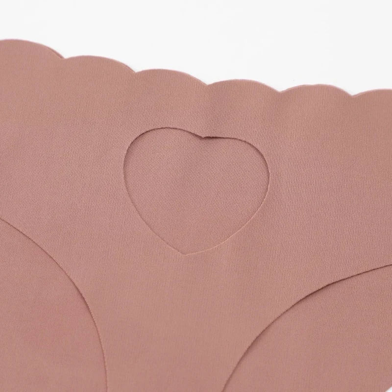 6PCS Seamless Hollow Heart Thong Set – Soft Breathable Hip-Covering Panties for Women