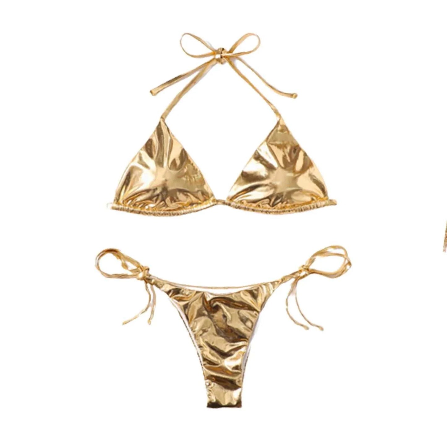 2023 New Mini Swimsuit Biquini Sexy Split Bikini Two Piece Swimsuit Looks Thin Sexy Swimsuit Set Triangle Cup Swimming Beachwear