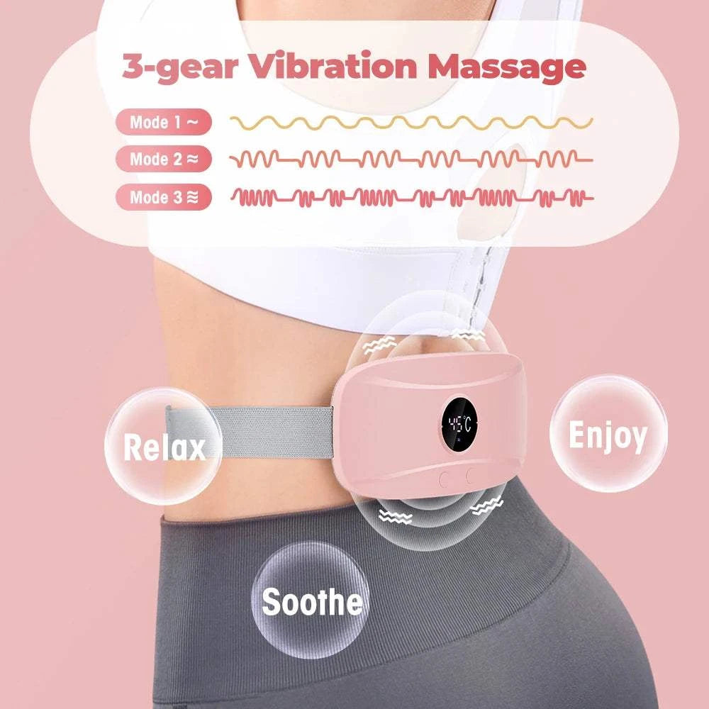 Electric Heating Waist Massage Belt Abdominal Menstrual Heating Pad Belly Warm Palace Belt for Period Cramp Relief