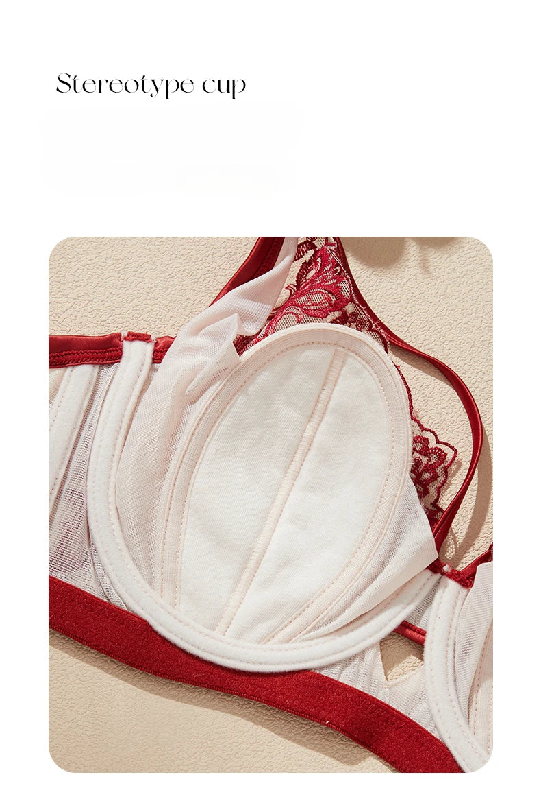 Embroidery Lace Unlined Anti-Sagging Summer Bra – Sexy Women’s Underwear (FW6043)