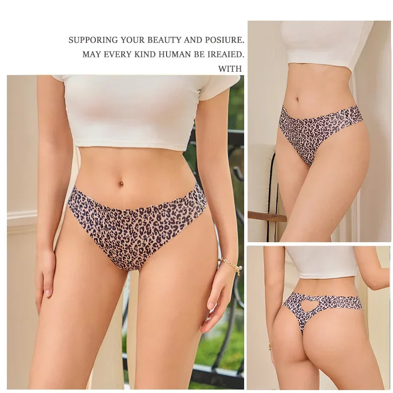 6PCS Seamless Hollow Heart Thong Set – Soft Breathable Hip-Covering Panties for Women