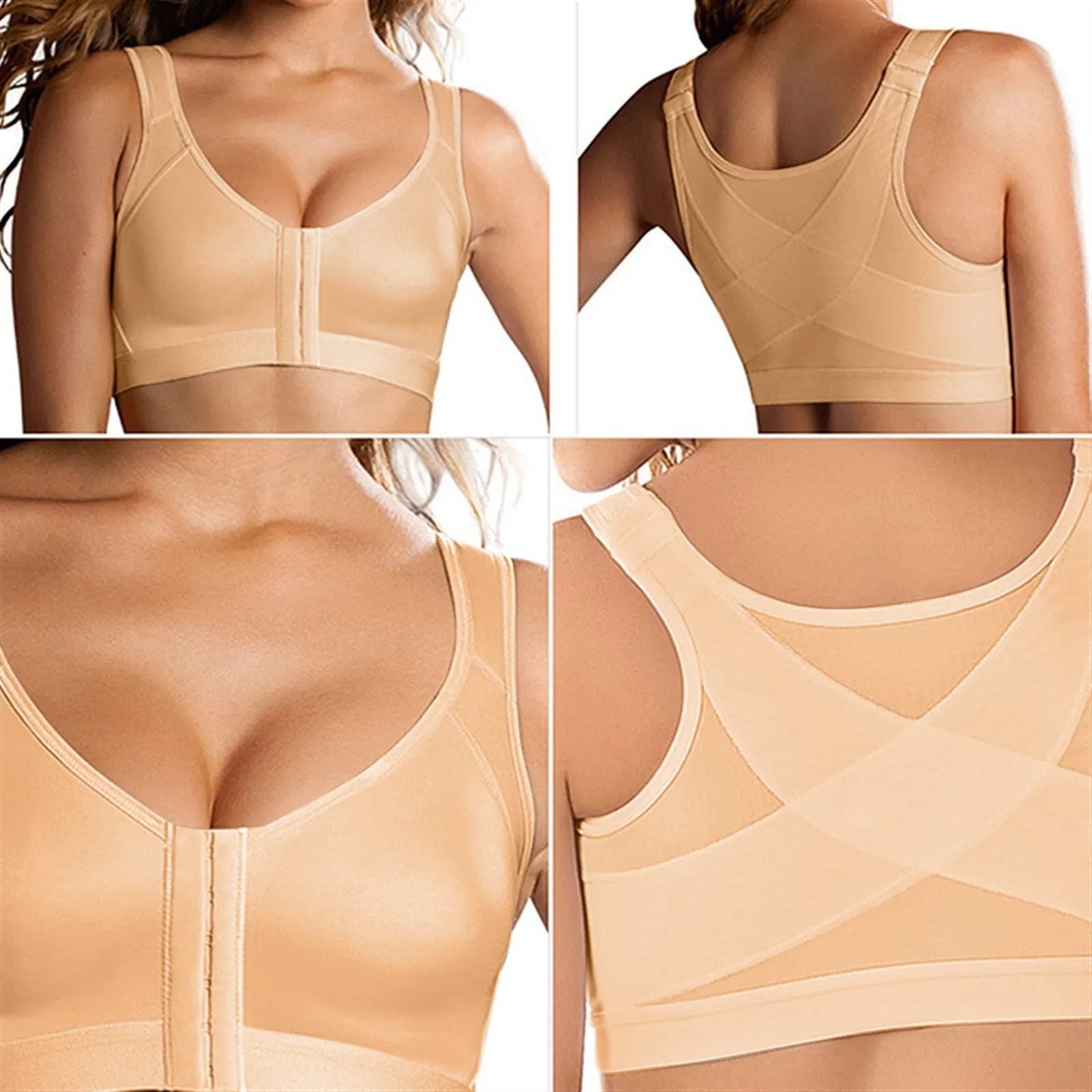 T-Shirt Bras For Seamless Under Clothes Bra For Seniors Front Closure Sora Bra For Older Women Front Ropa Interior De Mujer