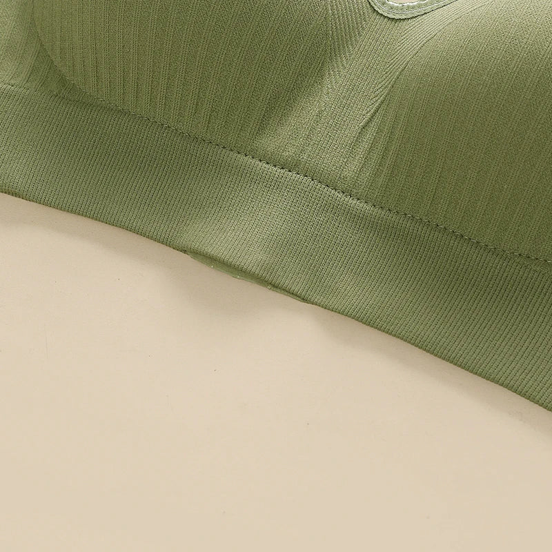 Women’s 2-Piece Ribbed Stretch Bralette & Crop Tank Top Set – Sexy Basic Lingerie