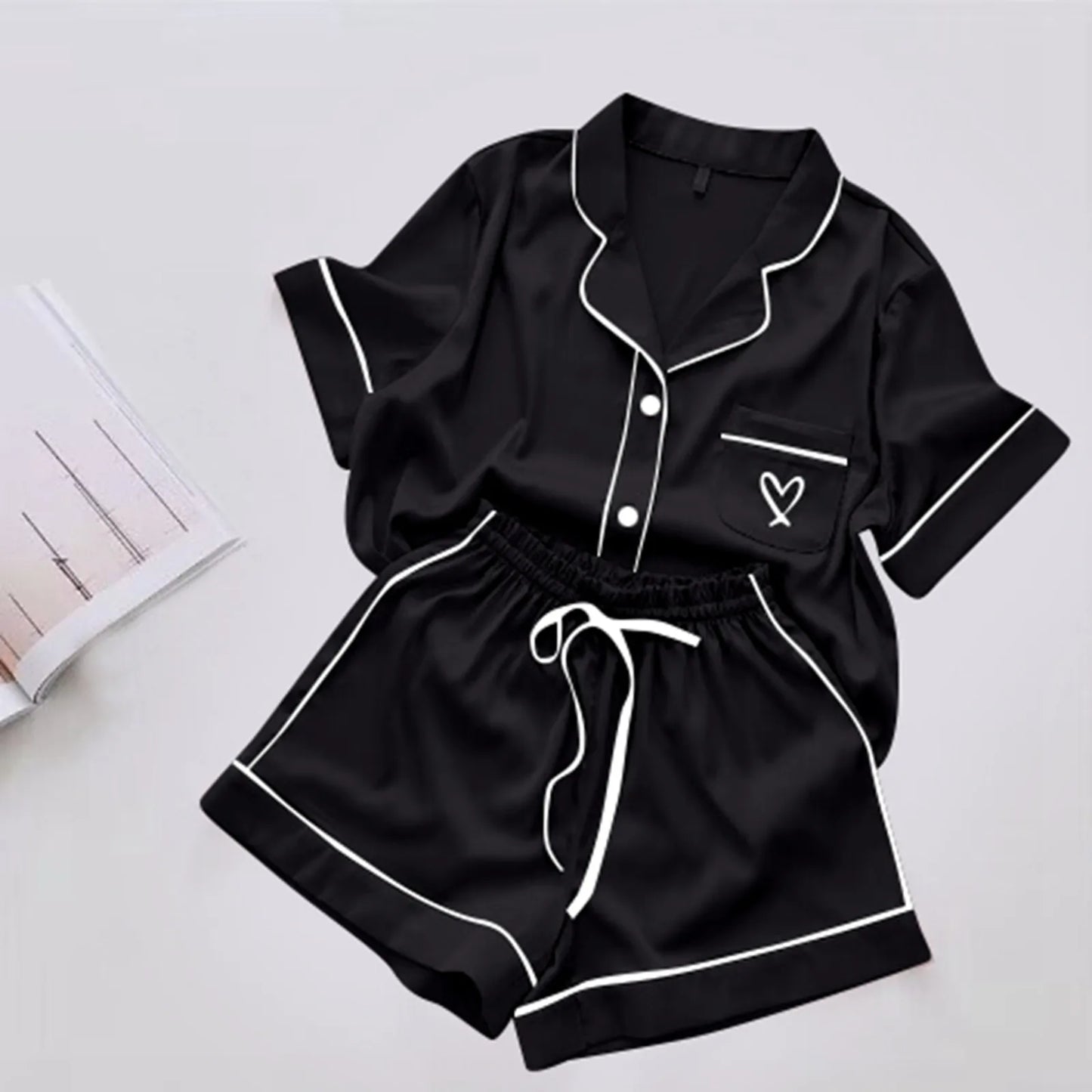 Women Pajamas Autumn Home Clothes Thin Tops And Shorts Suits That Can Be Worn Casual Two Piece Set Sleepwear For Sleeping
