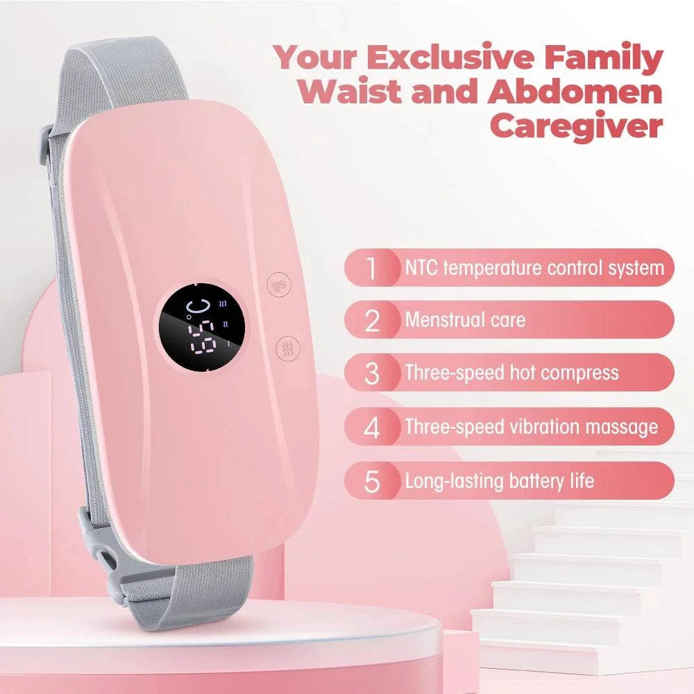 Electric Heating Waist Massage Belt Abdominal Menstrual Heating Pad Belly Warm Palace Belt for Period Cramp Relief