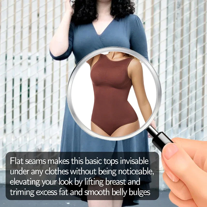 MISSMOLY Round-Neck Backless Shapewear Bodysuit – Tummy-Control Waist Trainer & Butt-Lifting Thong