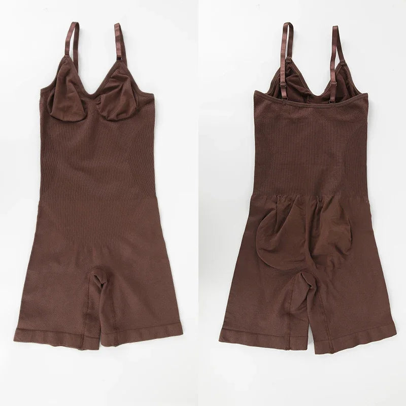 Seamless Tank Bodysuit Shapewear – Full-Body Slimming with Tummy Control, Anti-Chafing Shorts & Butt Lifter Waist Trainer