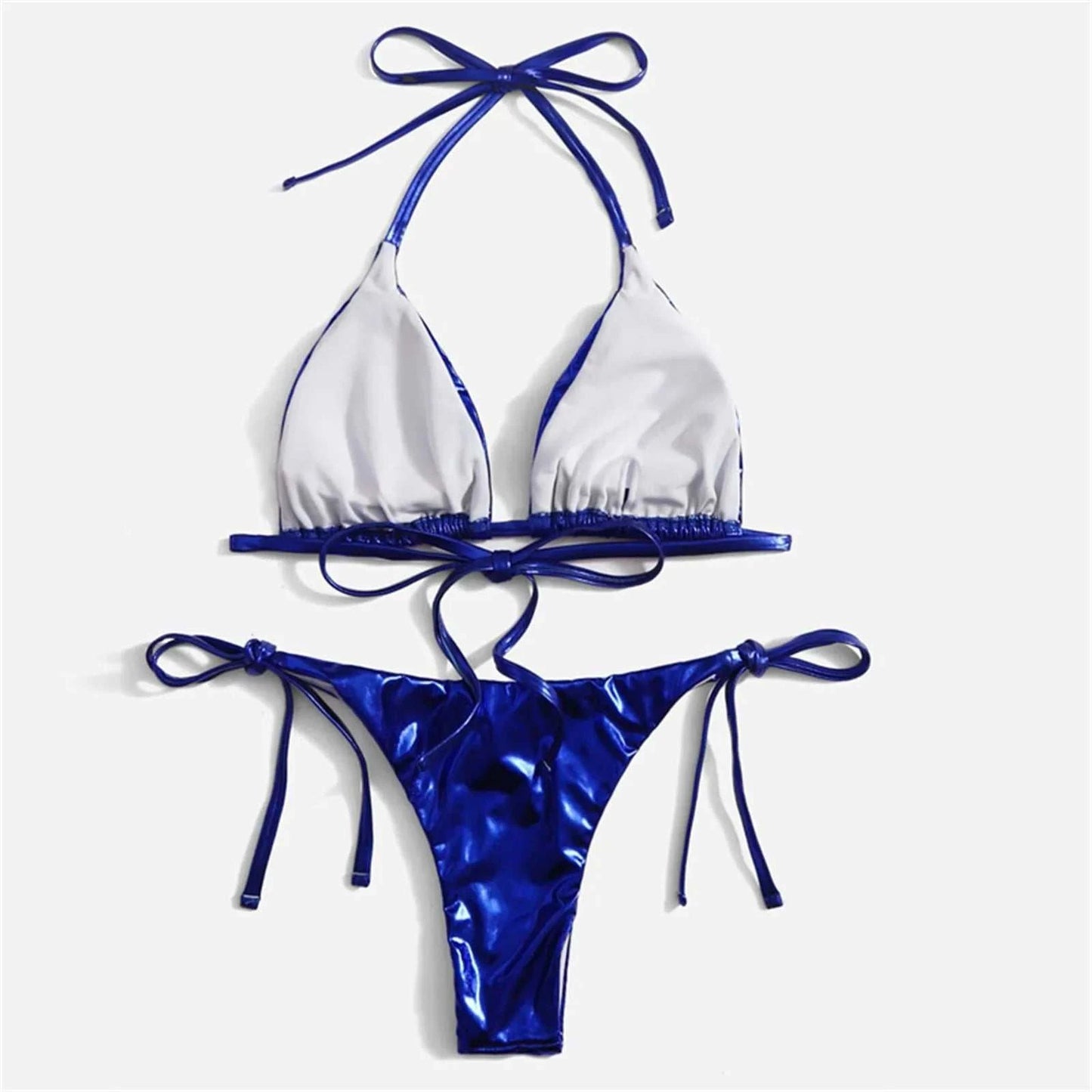 2023 New Mini Swimsuit Biquini Sexy Split Bikini Two Piece Swimsuit Looks Thin Sexy Swimsuit Set Triangle Cup Swimming Beachwear