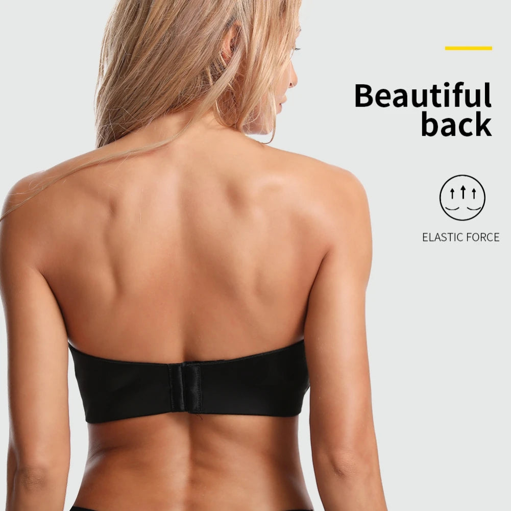Front Closure Strapless Bra Push Up Bra Women Without Straps Sexy Bralette Backless Bra Pitted bra Female Invisible Underwear