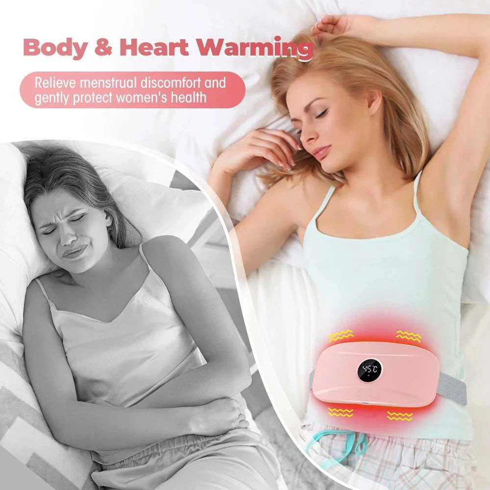 Electric Heating Waist Massage Belt Abdominal Menstrual Heating Pad Belly Warm Palace Belt for Period Cramp Relief