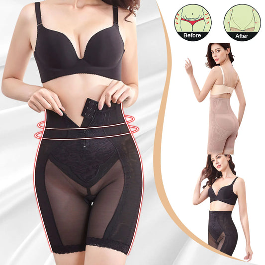 Seamless High Waist Tummy Control Shapewear Panties – Lady Trainer Briefs for Women (Plus Size, Solid Color)