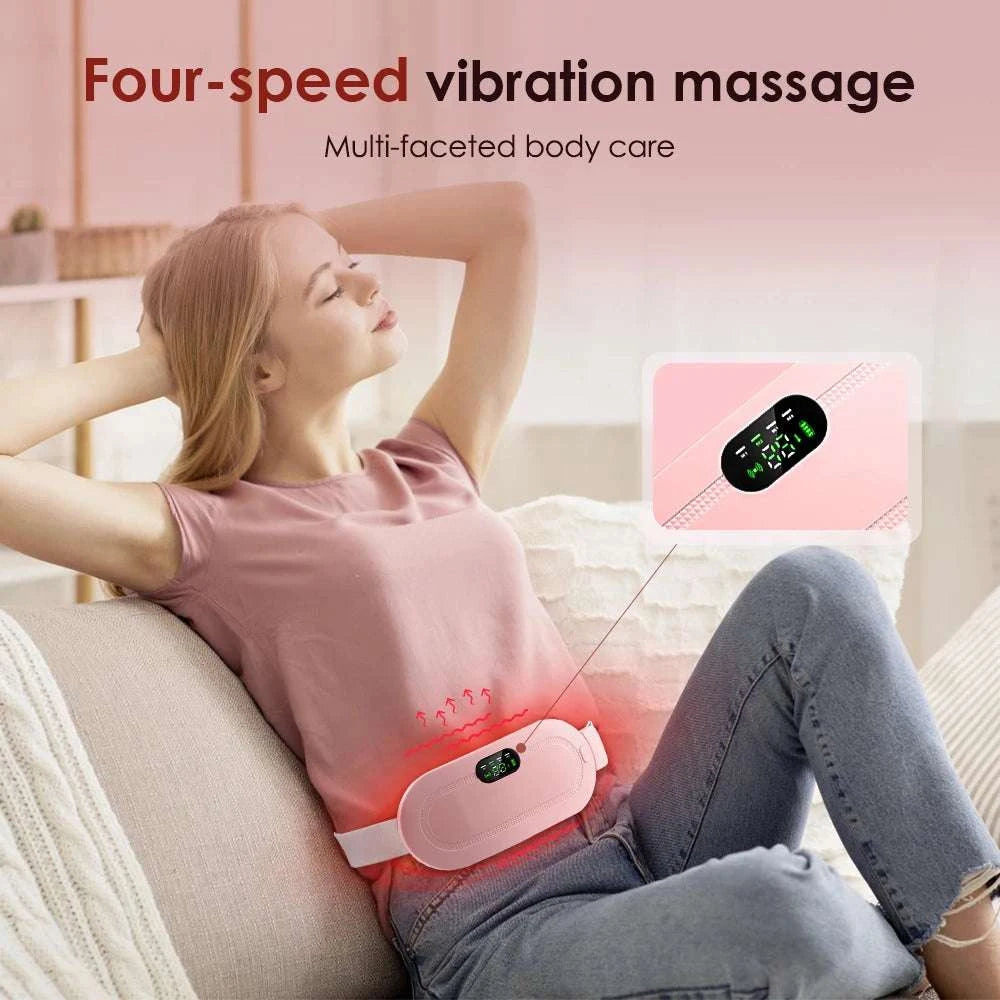Electric Heating Waist Massage Belt Abdominal Menstrual Heating Pad Belly Warm Palace Belt for Period Cramp Relief