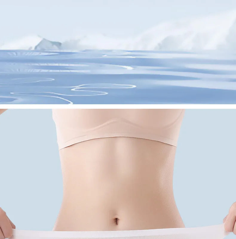 3PCS Ice Silk Ultra-Thin High Waist Boxer Briefs – Seamless Quick-Drying Plus Size Panties for Women