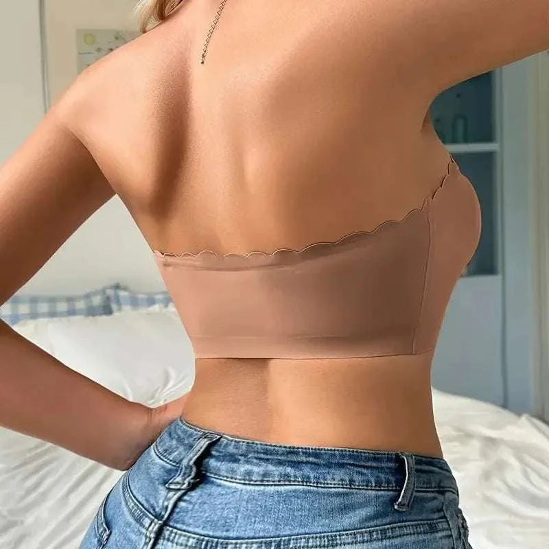 Front Button Underwear Bra No Underwire Smooth Breathable Comfortable Solid Color Gathering No Trace Invisible Women Underwear