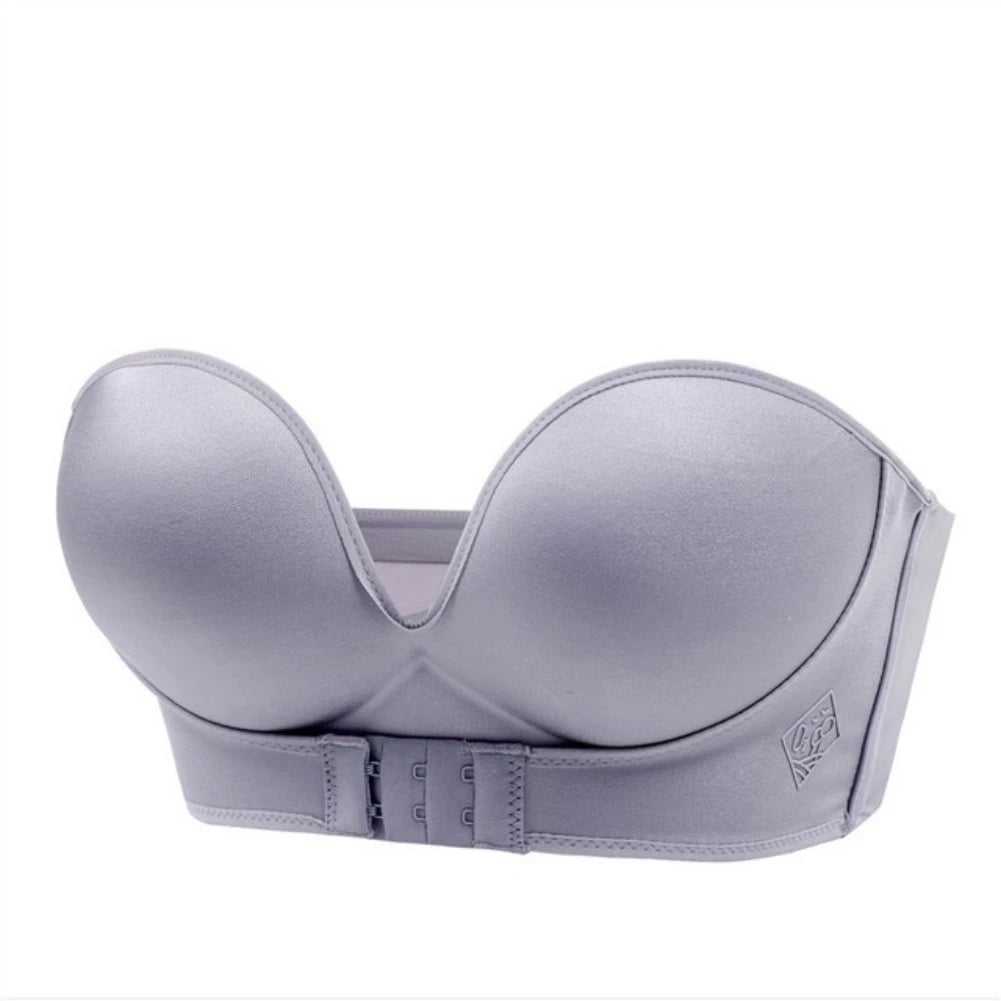 Front Closure Strapless Bra Push Up Bra Women Without Straps Sexy Bralette Backless Bra Pitted bra Female Invisible Underwear