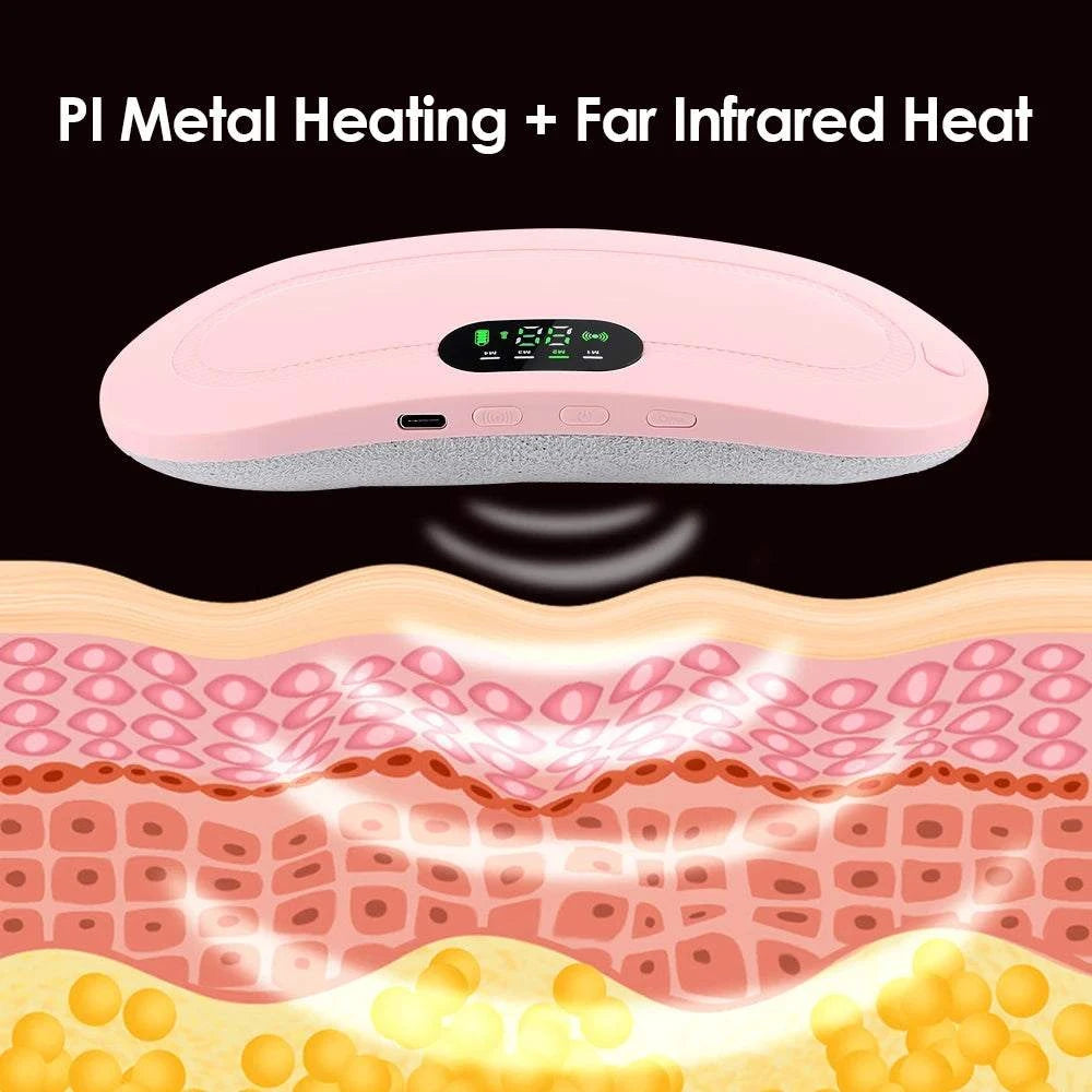 Electric Heating Waist Massage Belt Abdominal Menstrual Heating Pad Belly Warm Palace Belt for Period Cramp Relief