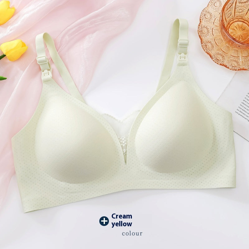 Pregnant Women's Wireless Lace Bra