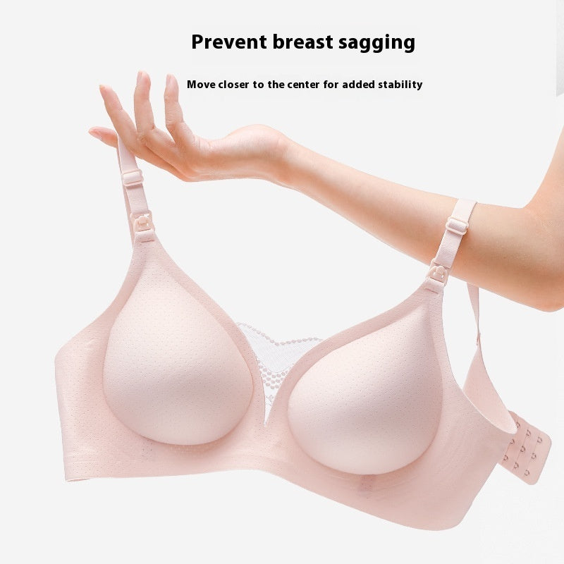 Pregnant Women's Wireless Lace Bra