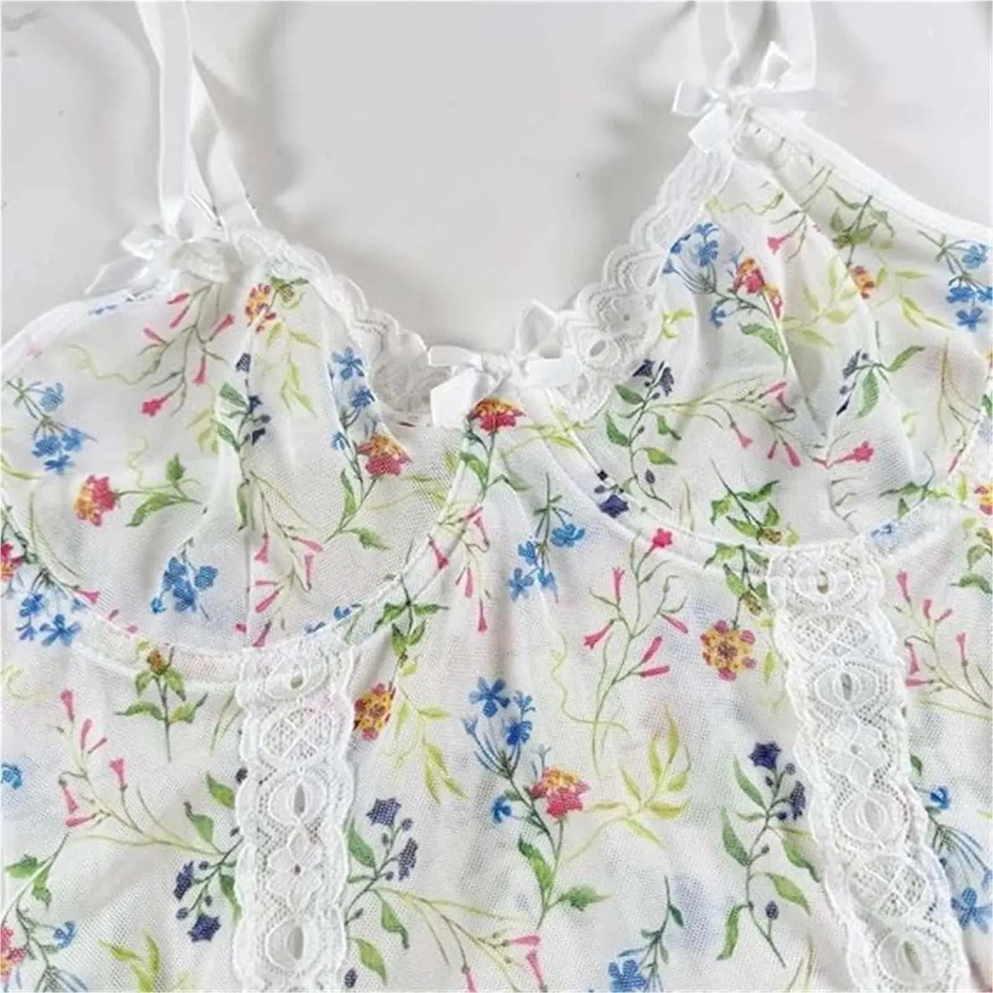 Sexy Lingerie Lace Lingerie Set Women's Babydoll Lingerie For Women Rustic FloralSide Split Nightgown