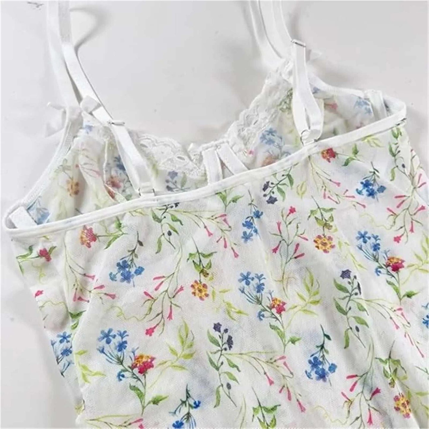 Sexy Lingerie Lace Lingerie Set Women's Babydoll Lingerie For Women Rustic FloralSide Split Nightgown